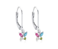 Butterflies Silver Hoop Earring HO-2795